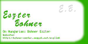 eszter bohner business card